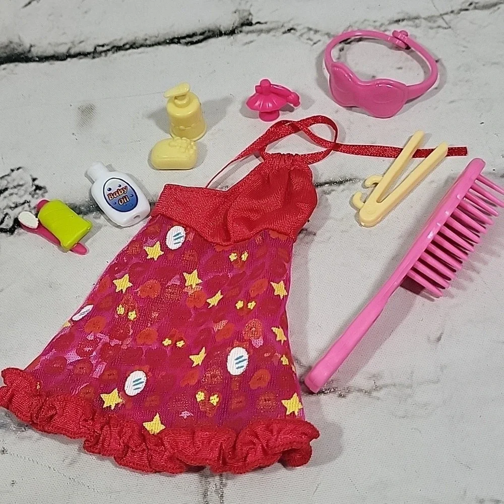 Barbie Doll Bedtime‎ Bathroom Routine Lot Nightie Soaps Toothbrush Sleep Mask